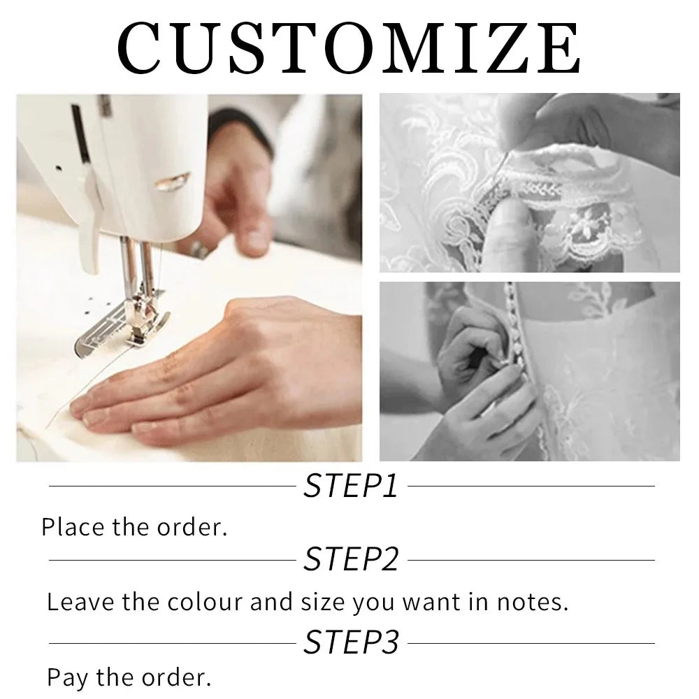 Booma Lace Short Wedding Dresses V Neck Mini Brides Party Gowns for Women Long Sleeves Bridals Evening Dress Customized