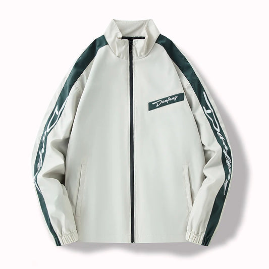 Men's Spring Autumn Solid Color Stand Collar Loose Wind Jacket Casual 2024 New Collection